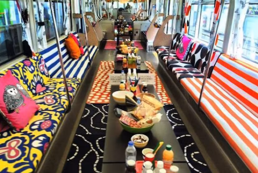 Subway train decorated by IKEA in Tokyo