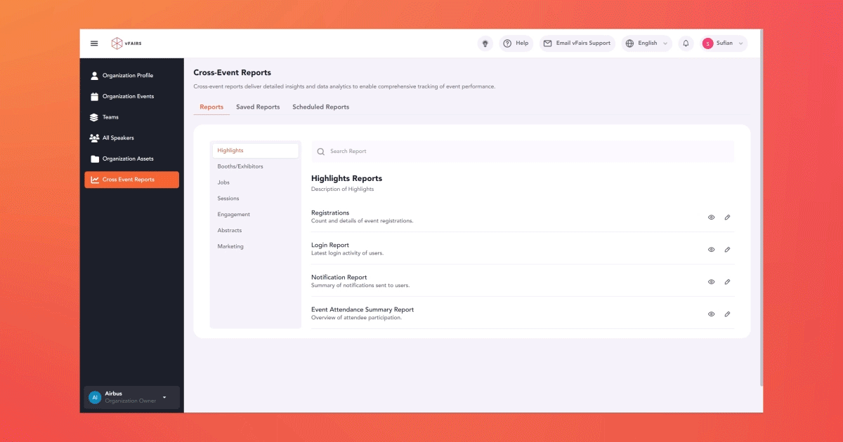 Cross Event Reports Blog