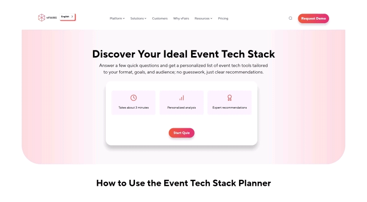 Event tech selector tool