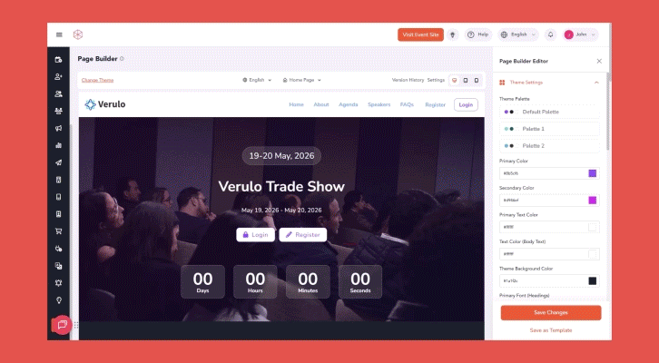 Landing Page Builder Theme Settings BG GIF