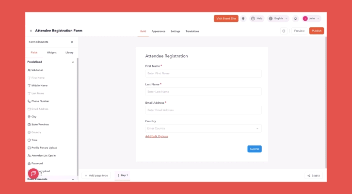 Registration Form Preview and Version History BG GIF