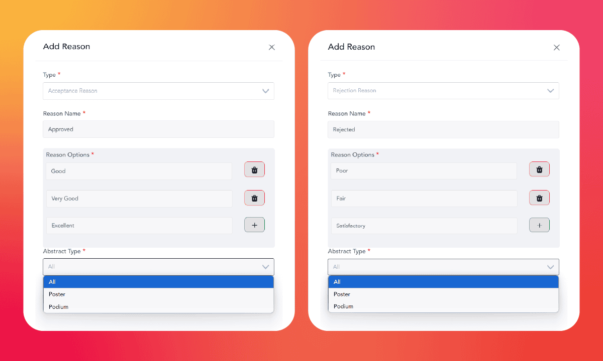Abstract Management Visual Reason Accept Reject