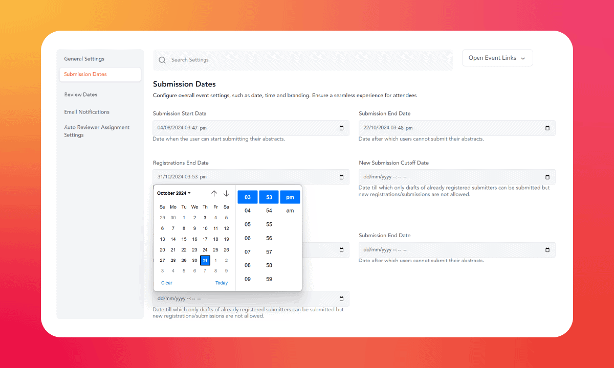 Abstract Management Visual Submission Date