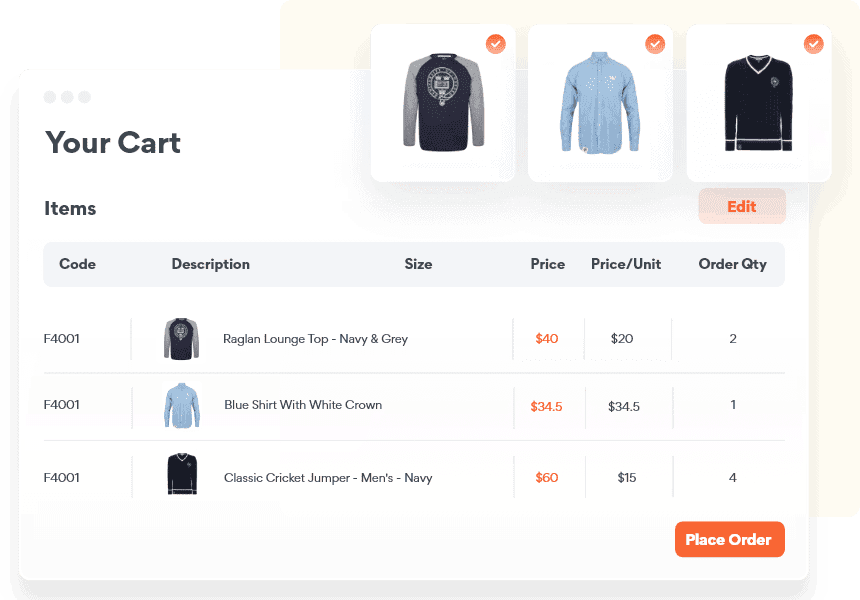 vFairs virtual shopping cart