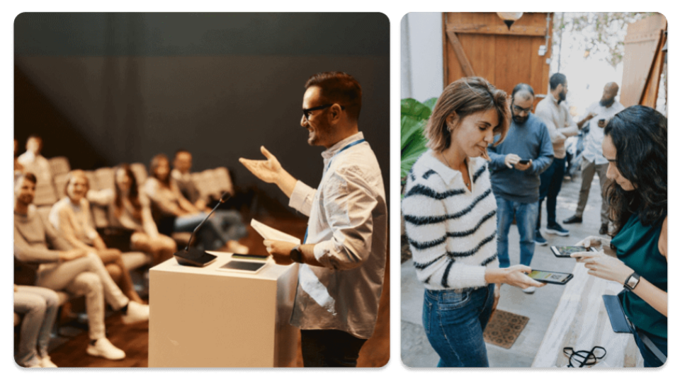 a snippet showing a corporate event