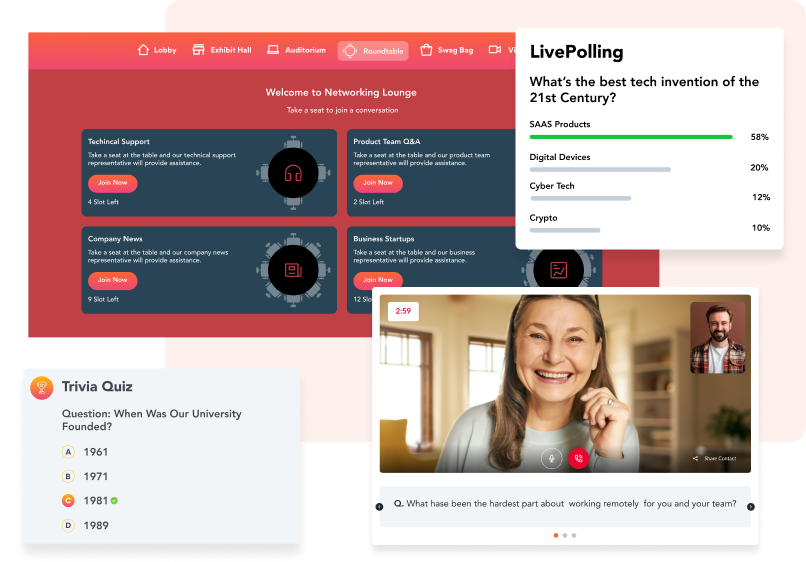 Encourage Conversations with Live Chat, Meetings, & More.