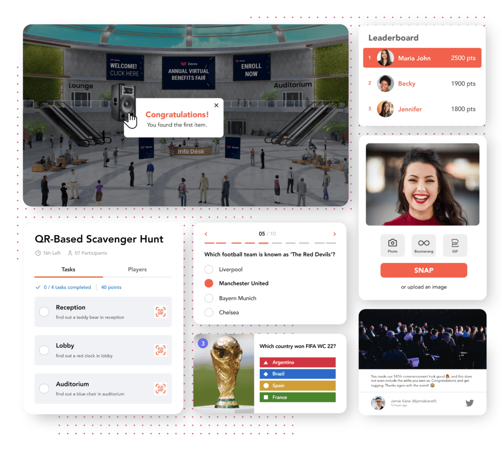 Event gamification features by vFairs