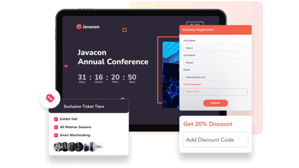 vFairs event registration & ticketing