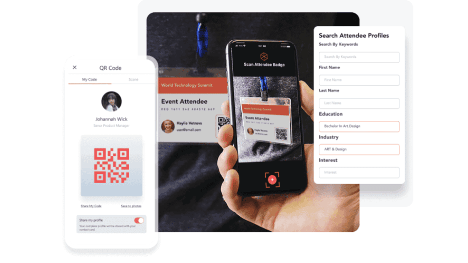 QR-based contact exchange
