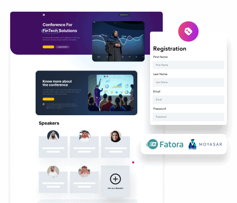 المواقع الإلكترونية للفعاليات والتسجيل