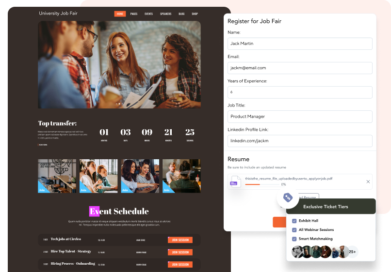 Make Logins Easier with Pre-Approved Attendee Lists & Single-Sign On.