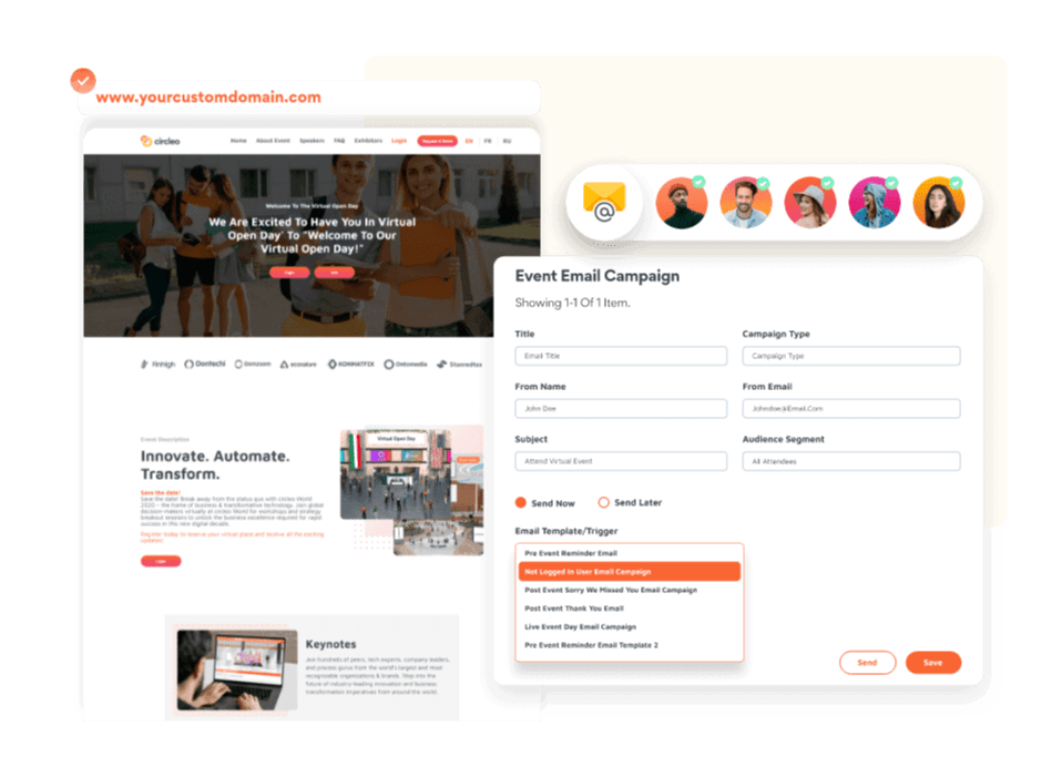 Make Student Sign Ups Simple with Custom Event Website & AI-Powered Marketing Tools.-min