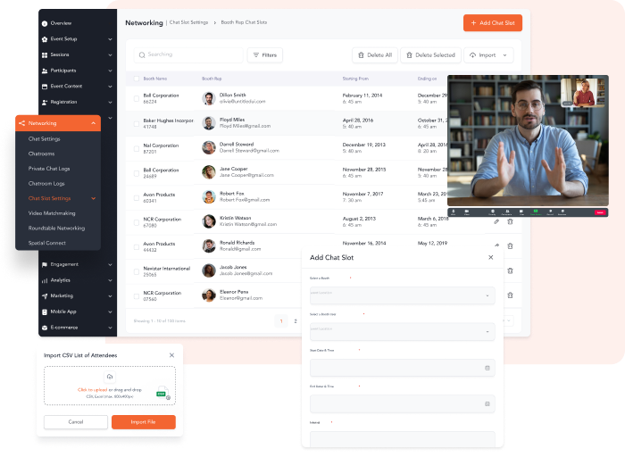 Offer Real-Time Chat & Networking Opportunities.