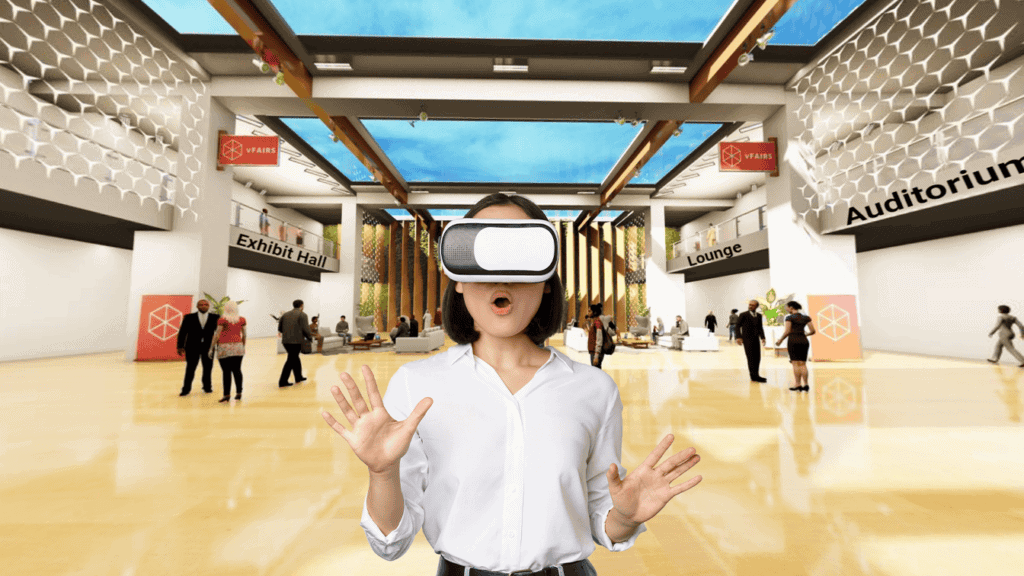 A visual representation of VR in an event